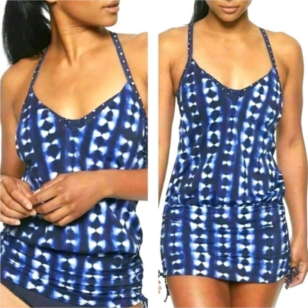 Athleta Mashiko Side Scrunch Tankini Top/Dress 32D/DD